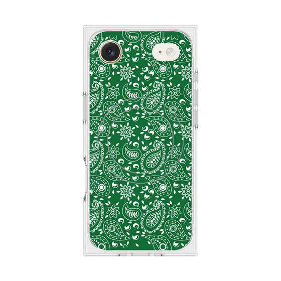 Premium Square Case with MagSafe［ Paisley - Green ］