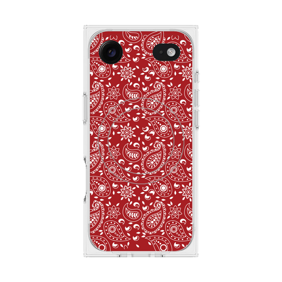 Premium Square Case with MagSafe［ Paisley - Red ］