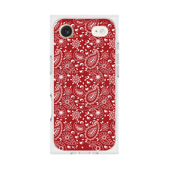 Premium Square Case with MagSafe［ Paisley - Red ］