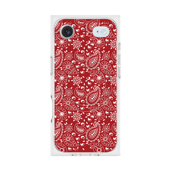 Premium Square Case with MagSafe［ Paisley - Red ］