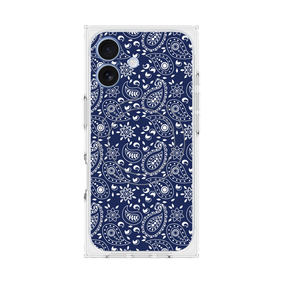 Premium Square Case with MagSafe［ Paisley - Blue ］