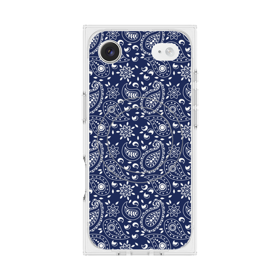 Premium Square Case with MagSafe［ Paisley - Blue ］