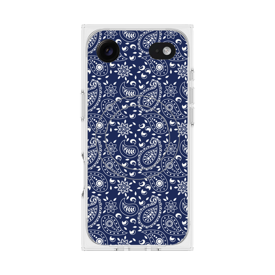 Premium Square Case with MagSafe［ Paisley - Blue ］