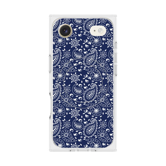 Premium Square Case with MagSafe［ Paisley - Blue ］