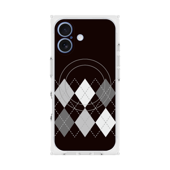 Premium Square Case with MagSafe［ Nordic Argyle - Black ］