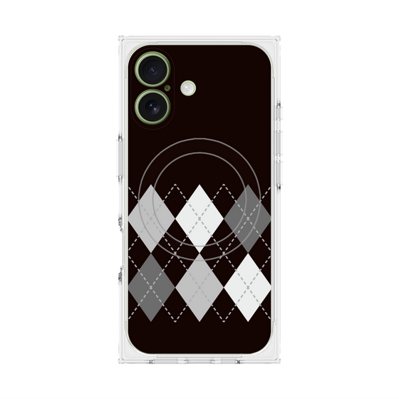 Premium Square Case with MagSafe［ Nordic Argyle - Black ］