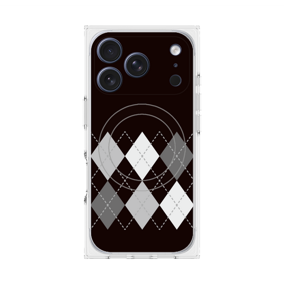 Premium Square Case with MagSafe［ Nordic Argyle - Black ］