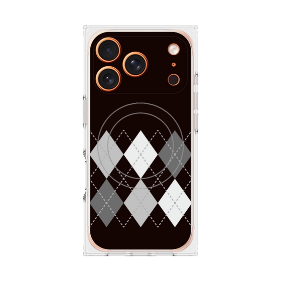 Premium Square Case with MagSafe［ Nordic Argyle - Black ］