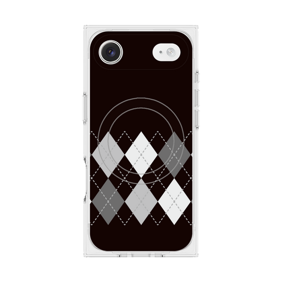 Premium Square Case with MagSafe［ Nordic Argyle - Black ］