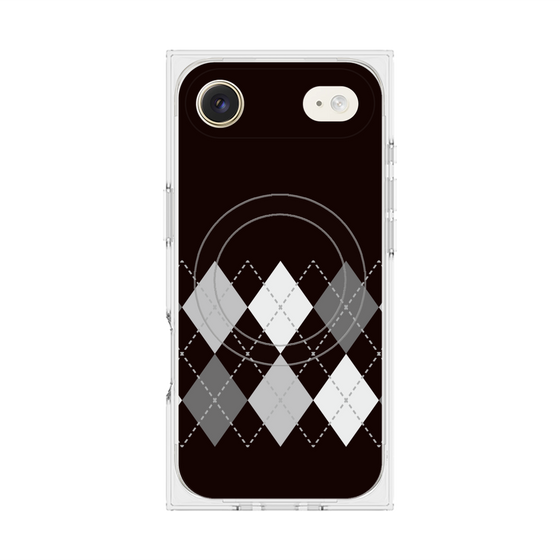 Premium Square Case with MagSafe［ Nordic Argyle - Black ］