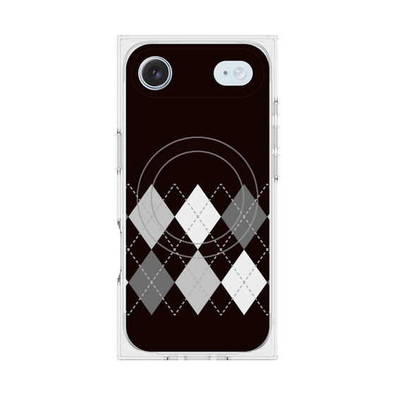 Premium Square Case with MagSafe［ Nordic Argyle - Black ］