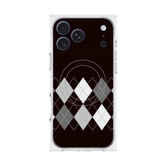 Premium Square Case with MagSafe［ Nordic Argyle - Black ］