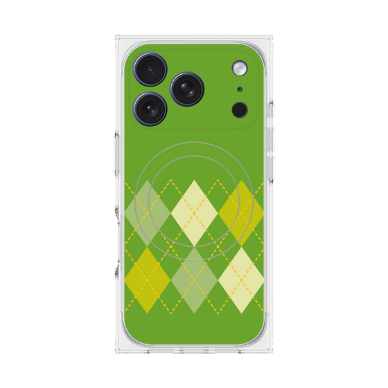 Premium Square Case with MagSafe［ Nordic Argyle - Green ］