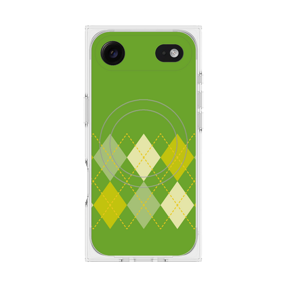 Premium Square Case with MagSafe［ Nordic Argyle - Green ］