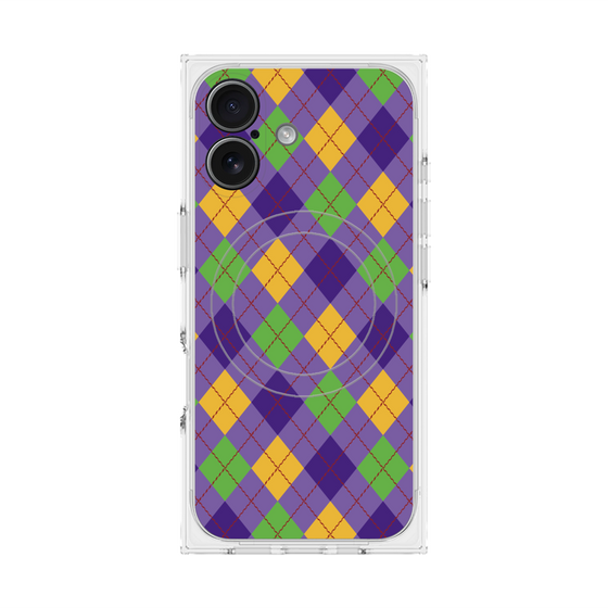 Premium Square Case with MagSafe［ Argyle - Purple ］