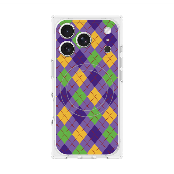 Premium Square Case with MagSafe［ Argyle - Purple ］