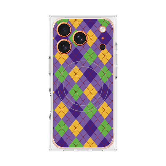 Premium Square Case with MagSafe［ Argyle - Purple ］