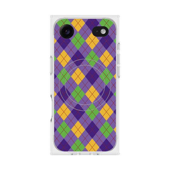 Premium Square Case with MagSafe［ Argyle - Purple ］