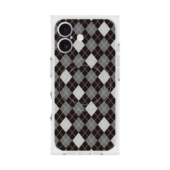 Premium Square Case with MagSafe［ Argyle - Black ］