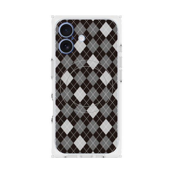 Premium Square Case with MagSafe［ Argyle - Black ］