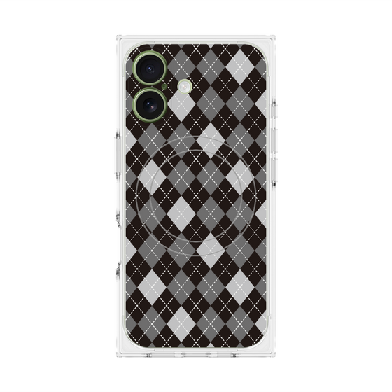 Premium Square Case with MagSafe［ Argyle - Black ］