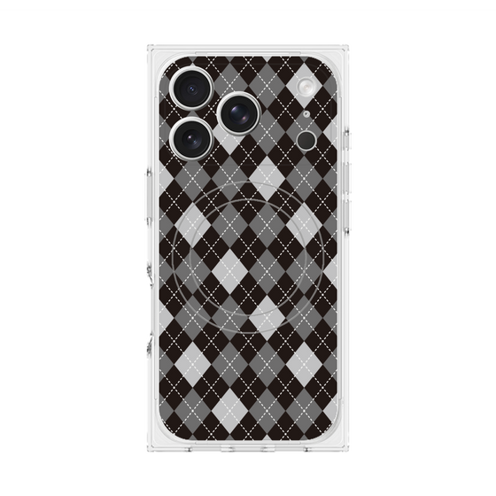 Premium Square Case with MagSafe［ Argyle - Black ］