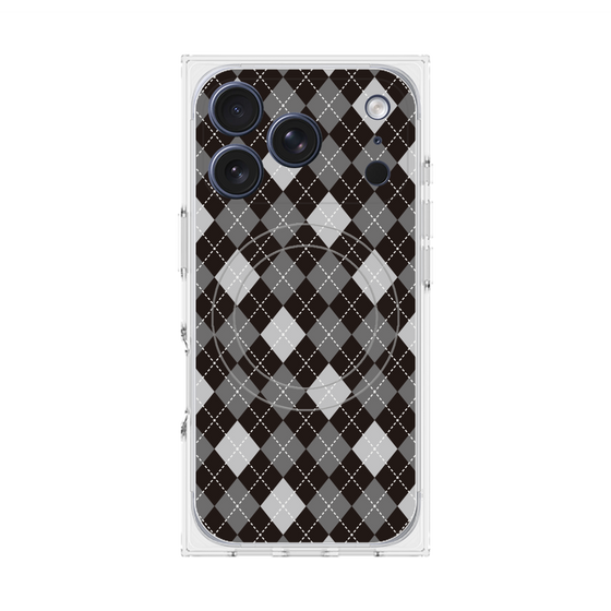 Premium Square Case with MagSafe［ Argyle - Black ］