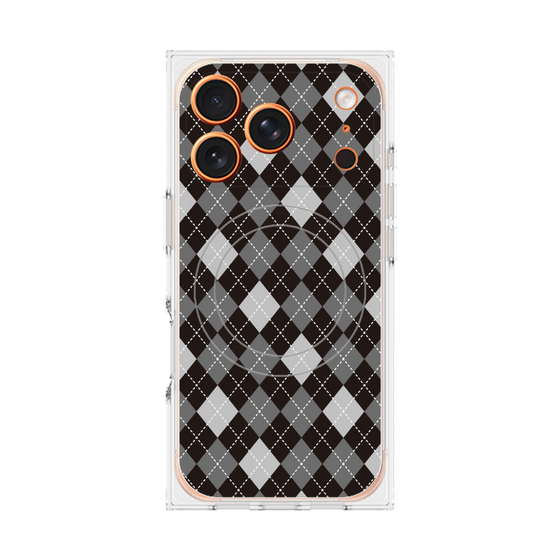 Premium Square Case with MagSafe［ Argyle - Black ］