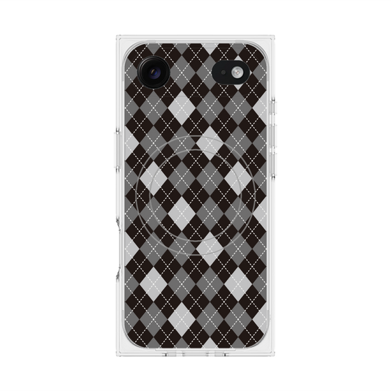 Premium Square Case with MagSafe［ Argyle - Black ］