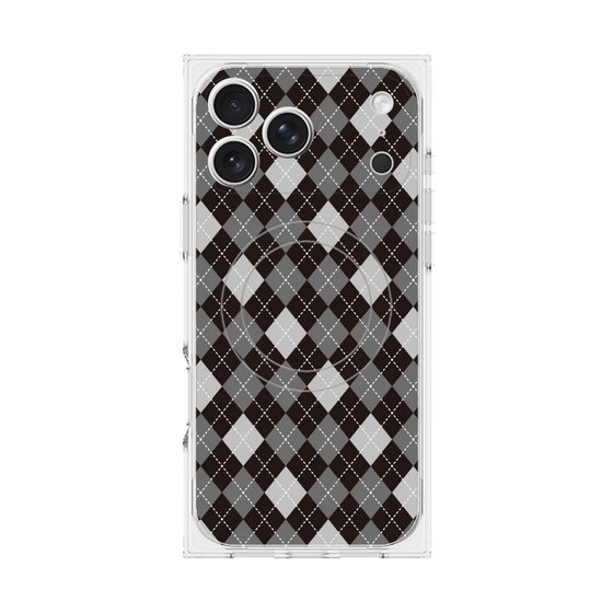 Premium Square Case with MagSafe［ Argyle - Black ］