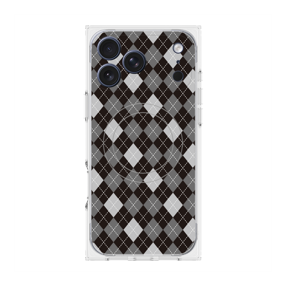 Premium Square Case with MagSafe［ Argyle - Black ］