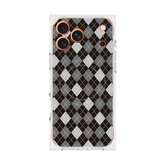 Premium Square Case with MagSafe［ Argyle - Black ］