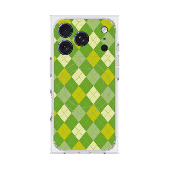 Premium Square Case with MagSafe［ Argyle - Green ］