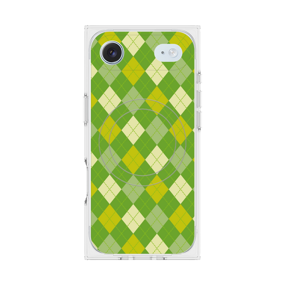 Premium Square Case with MagSafe［ Argyle - Green ］