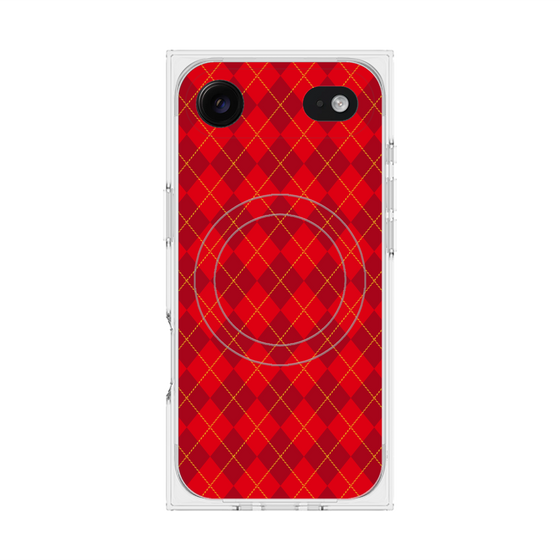 Premium Square Case with MagSafe［ Argyle - Red ］
