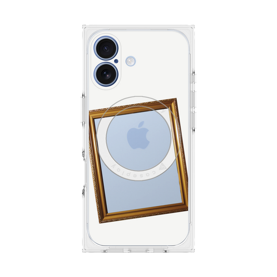 Premium Square Case with MagSafe［ Photo Frame - White ］