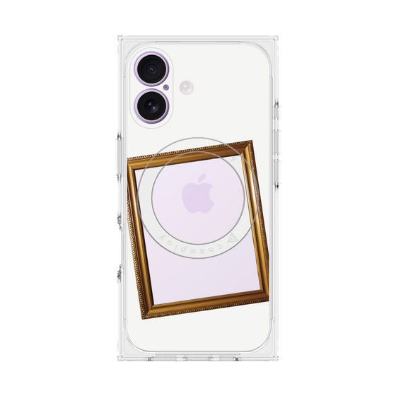 Premium Square Case with MagSafe［ Photo Frame - White ］