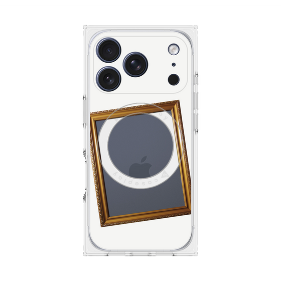 Premium Square Case with MagSafe［ Photo Frame - White ］