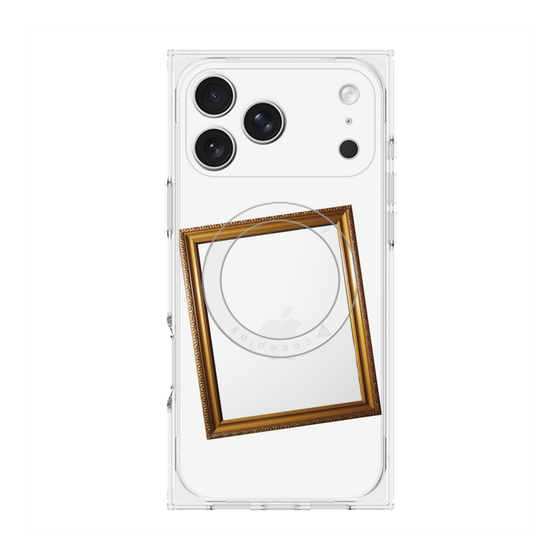 Premium Square Case with MagSafe［ Photo Frame - White ］