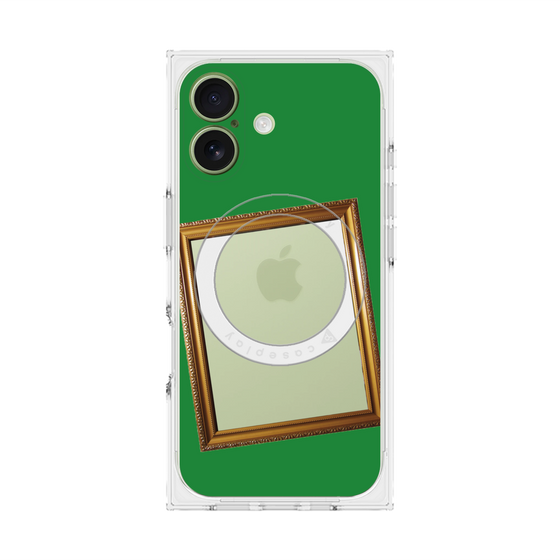 Premium Square Case with MagSafe［ Photo Frame - Green ］