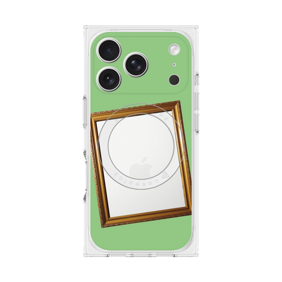 Premium Square Case with MagSafe［ Photo Frame - Light Green ］