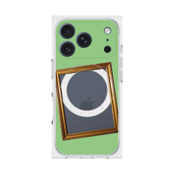 Premium Square Case with MagSafe［ Photo Frame - Light Green ］