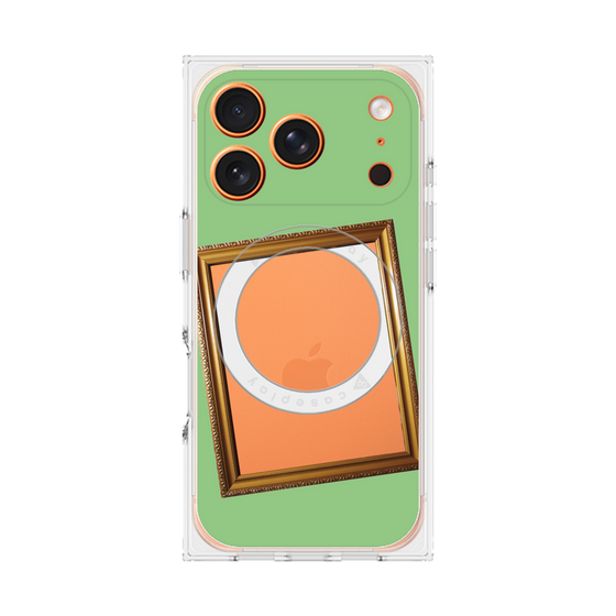 Premium Square Case with MagSafe［ Photo Frame - Light Green ］