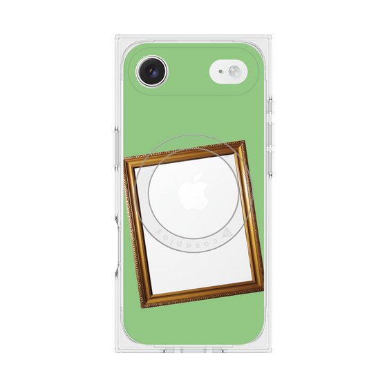 Premium Square Case with MagSafe［ Photo Frame - Light Green ］
