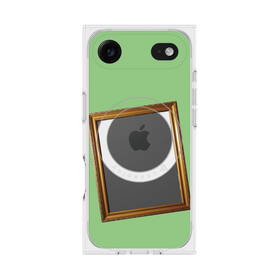 Premium Square Case with MagSafe［ Photo Frame - Light Green ］