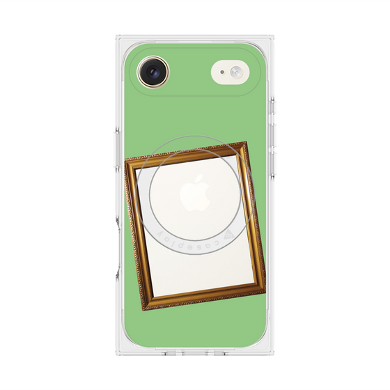 Premium Square Case with MagSafe［ Photo Frame - Light Green ］