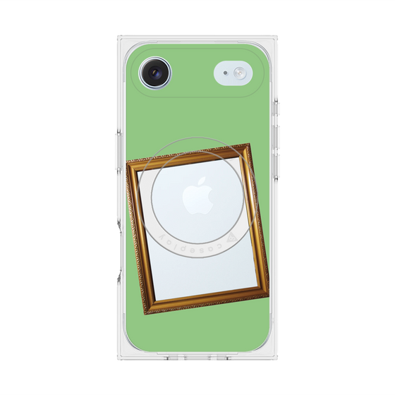 Premium Square Case with MagSafe［ Photo Frame - Light Green ］