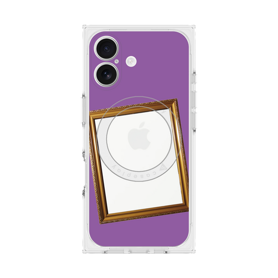 Premium Square Case with MagSafe［ Photo Frame - Purple ］