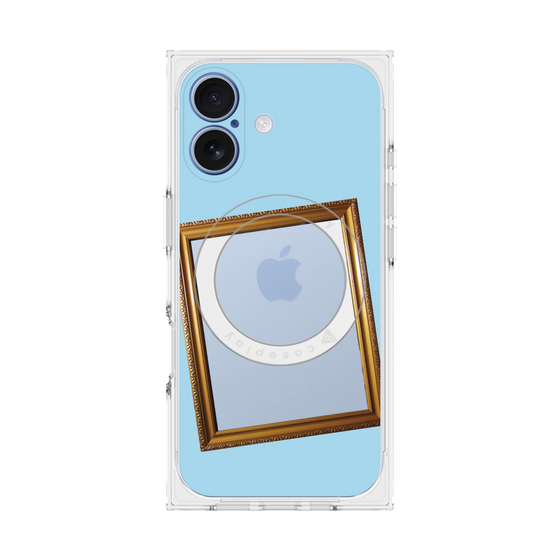 Premium Square Case with MagSafe［ Photo Frame - Light Blue ］
