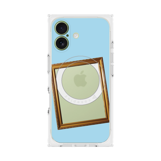 Premium Square Case with MagSafe［ Photo Frame - Light Blue ］